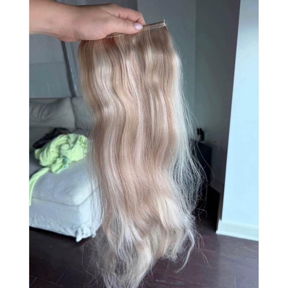 Hidden Crown Extensions in Ashy Blonde